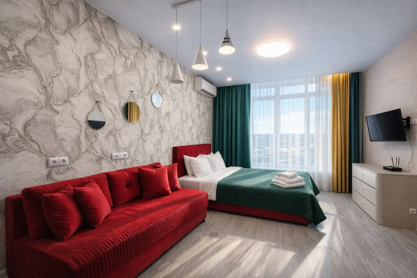 Apartamenty Kolibri radom s 8 Kassacionnym sudom i Znamenskim soborom na Bol'sevistskoj 1a — комфортный отель в Кемерове