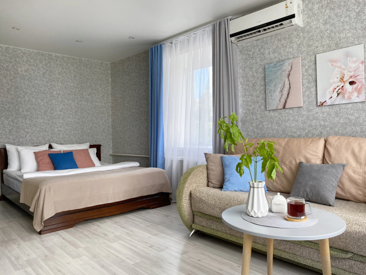 Apartamenty 1-komnatnye s kondicionerom | GoodNight Aparts — забронировать отель в Рыбинске