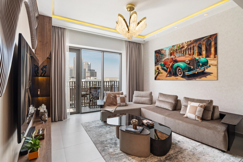 Apartamenty Serene Haven Cozy Community Courtyard View — отель с удобствами в Дубае