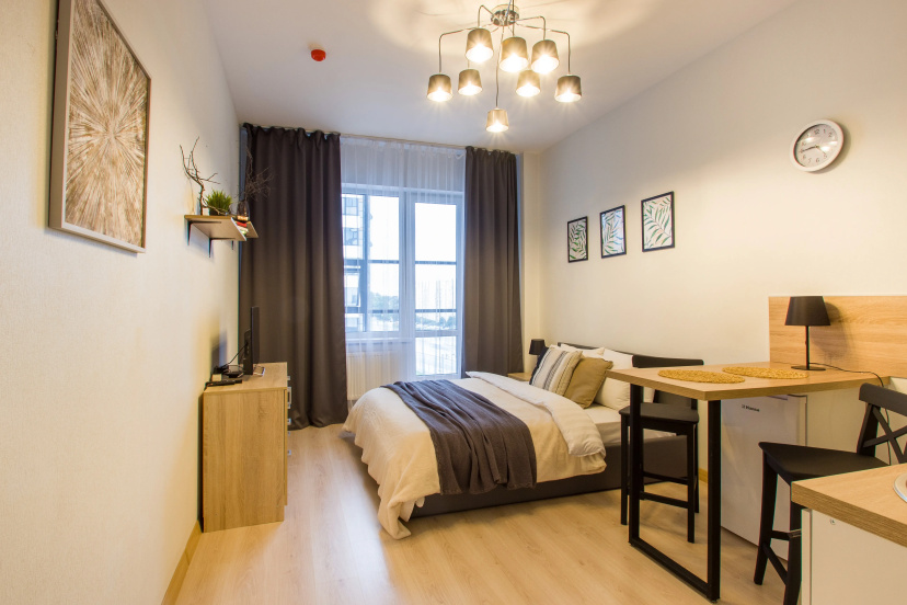Апартаменты Студия Natalie Apartments Пулковское шоссе 14с6 — отель с удобным расположением в Санкт-Петербурге