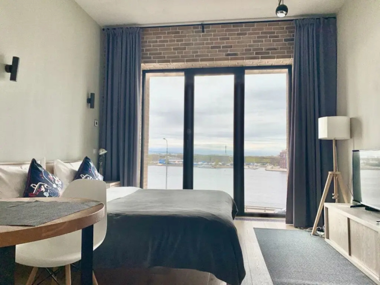 Апартаменты Panoramic River View Loft Apartments — отель с удобствами в Санкт-Петербурге