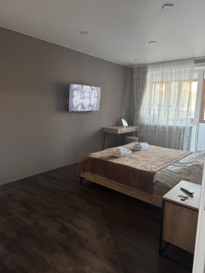 Apartamenty v centre goroda s vidom na sopki — отель с удобным расположением в Южно-Сахалинске