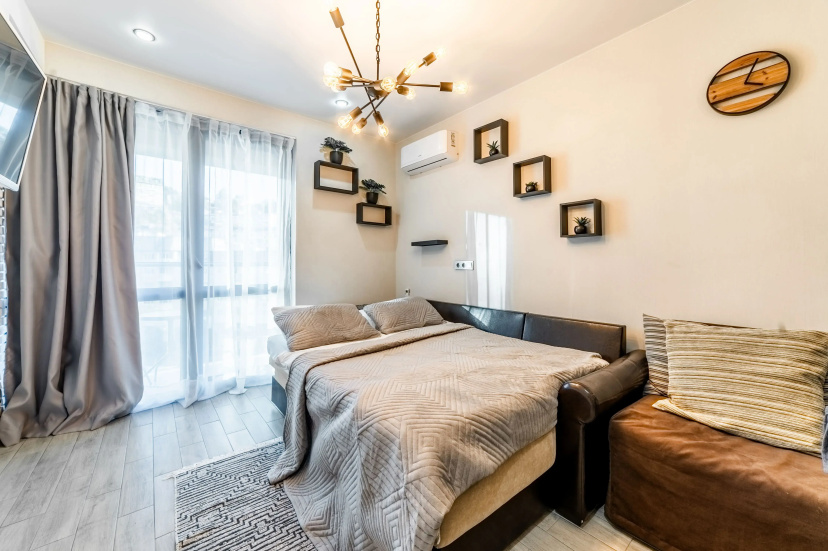 Апартаменты Sun city apartments ЖК Сокол с балконом — отель с удобствами в Сочи
