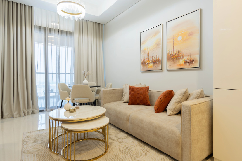 Апартаменты KeyRock Living – Aykon Retreat w/  Pool & Gym — отель с удобствами в Дубае