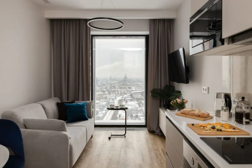 Апартаменты SMART LOFTS | Panorama | 52 этаж с видом на закат | Отдельная спальня | У метро — комфортный отель в Москве