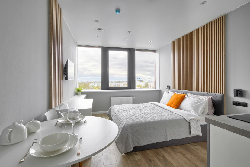 Апартаменты Myhome Yourhome в Апарт Комплексе 25к7 Заневский — забронировать отель в Санкт-Петербурге