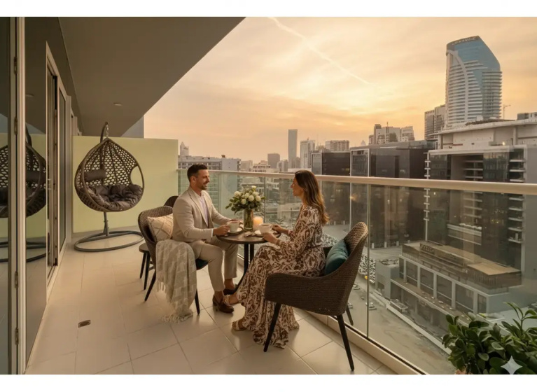Апартаменты Luxurious 1BR at Keyrock Pool & Gym Access — отель с удобным расположением в Дубае