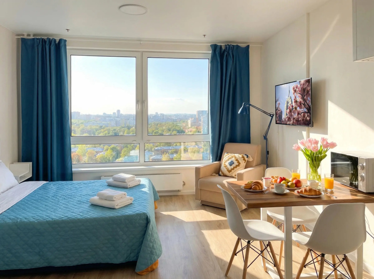 Квартира студия 22 м² 2 кровати — забронировать отель в Москве