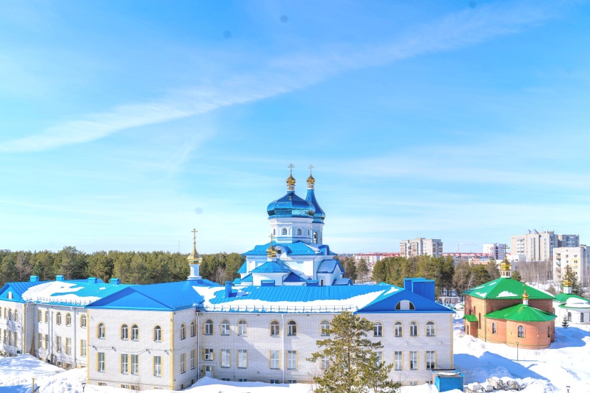 Квартира Однокомнатная квартира люкс с видом на храмовый комплекс — отель с удобным расположением в Сургуте