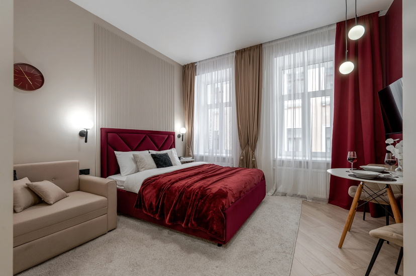 Квартира Red Flat — отель с удобным расположением в Санкт-Петербурге