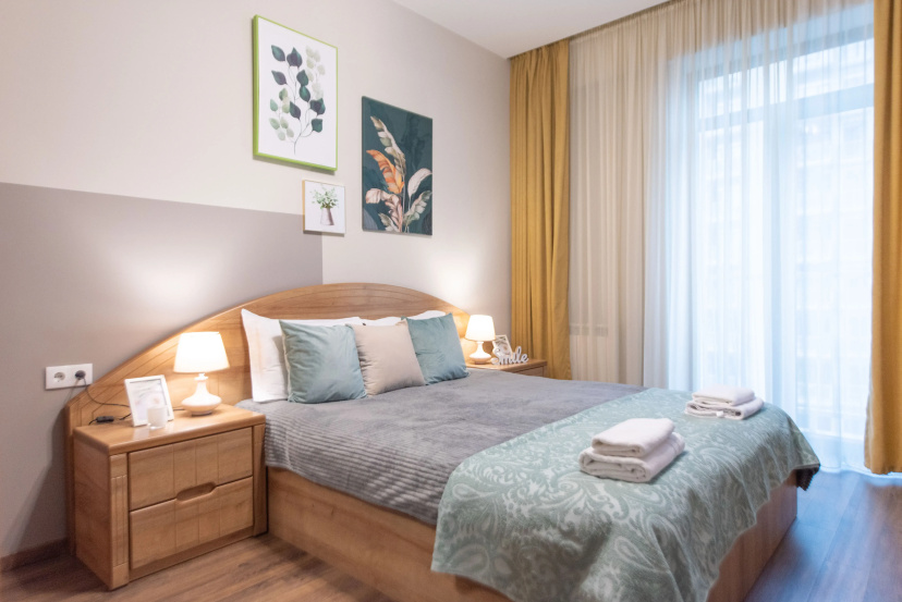 Apartments in a New Building in Saburtalo — отель с удобствами в Тбилиси