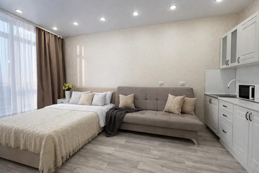 Apartamenty Latte u GUFSIN i Kaznacejstva na Micurina 58/3 — отель с удобствами в Кемерове