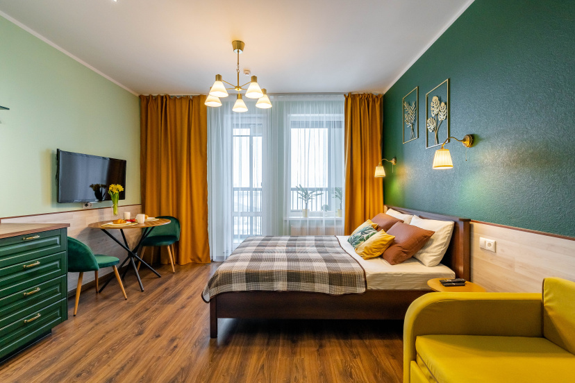 Апартаменты Green studio Emerald — забронировать отель в Санкт-Петербурге
