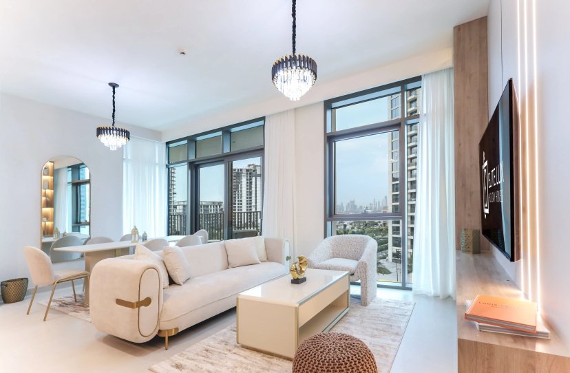 Апартаменты Elite LUX Holiday Homes - Dubai Creek Oasis: 2BR Luxe w/ Burj View — отзывы гостей и цены