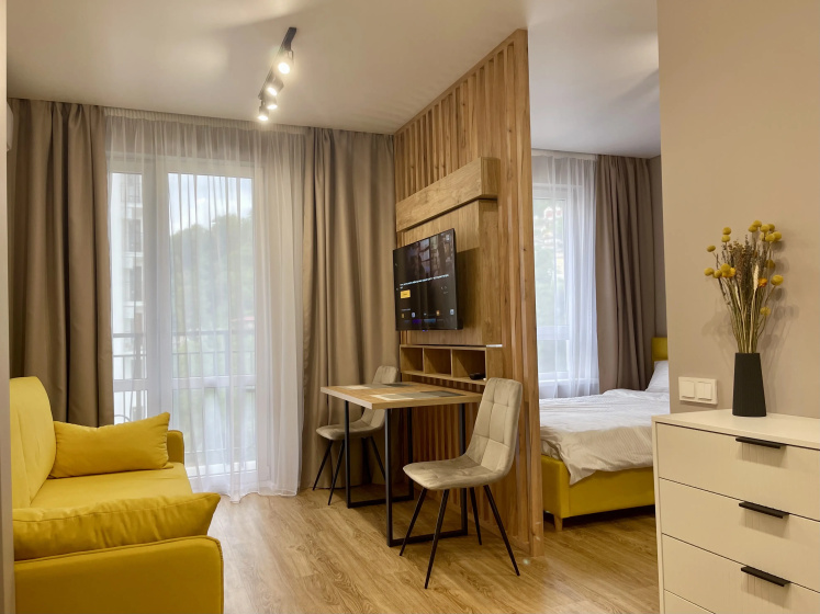 Квартира Apart Fresh «Rich» у реки в Сочи | до 4 гостей | 30 м² — отель с удобствами в Сочи