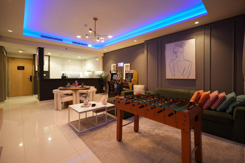Апартаменты Exclusive Paramount 2BR - Skyline & Game Nights — отель с удобным расположением в Дубае