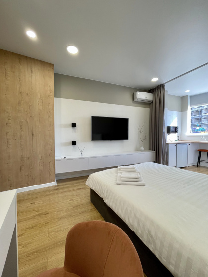 Apartamenty Parusa Odnokomnatnye — забронировать отель в Астрахани