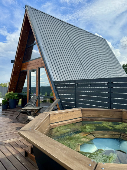 Частный дом в стиле A-frame — отель с удобствами в Воронеже