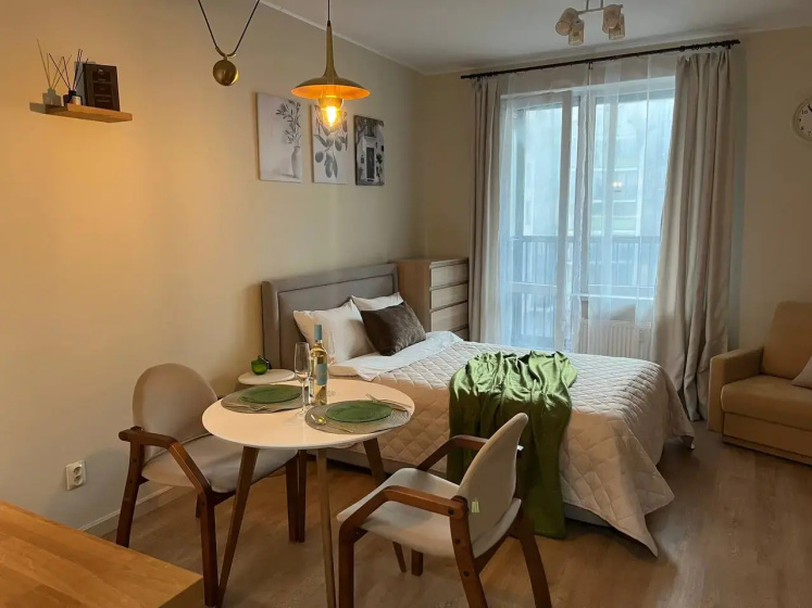 Квартира Studiya 27 M² 2 Krovati — отель с удобствами в Санкт-Петербурге