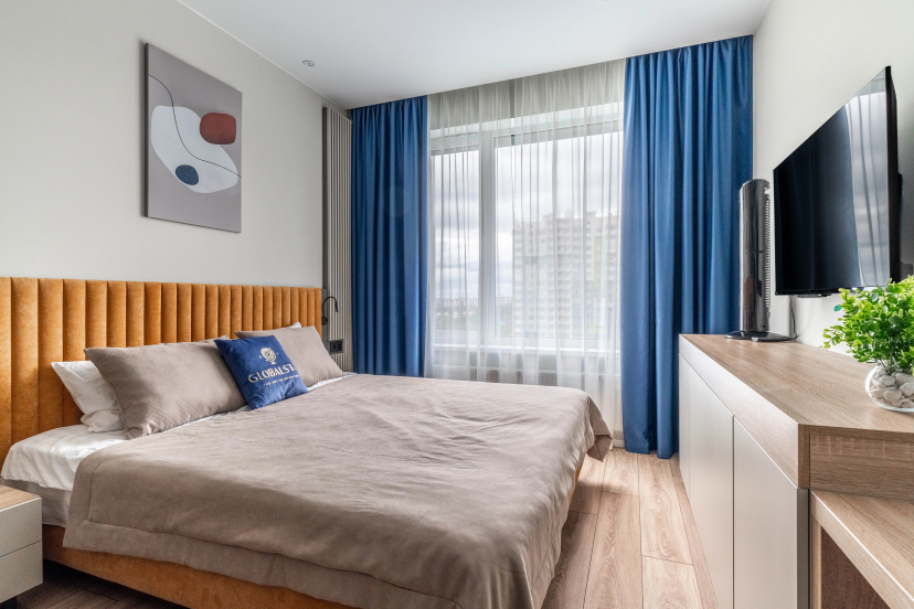 Apartment GLOBALSTAY. Новая студия Ладожский Авенир 10 мин м. Ладожская — отель с удобным расположением в Санкт-Петербурге