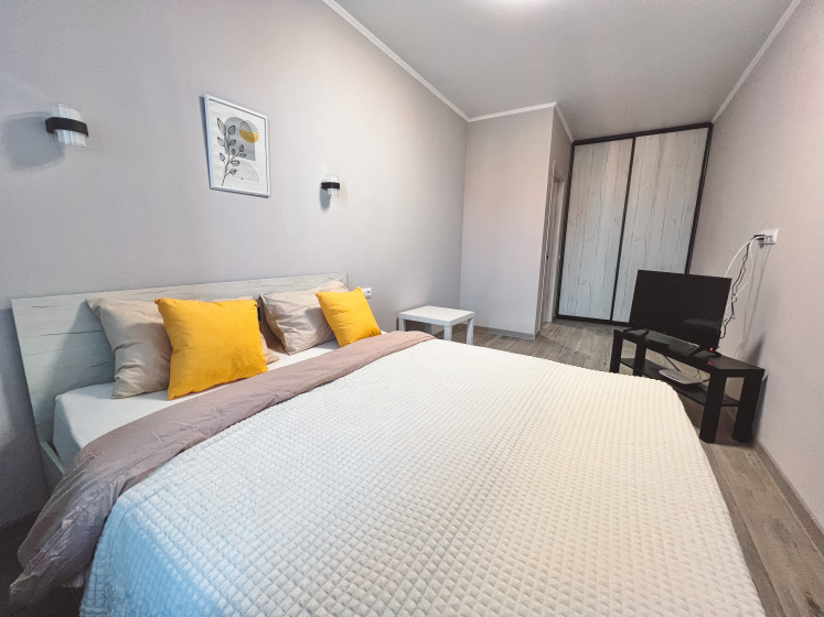 Апартаменты 1-комнатная квартира люкс Bedroom Suite в ЖК Старый центр — отель с удобствами в Уфе