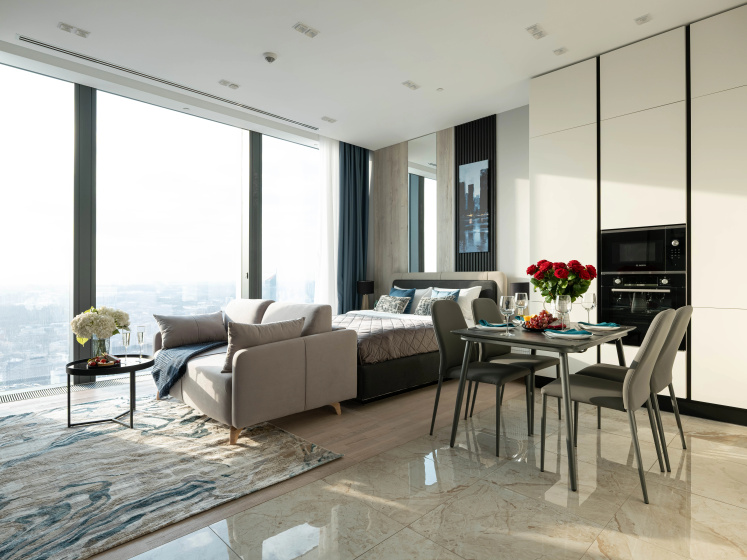 Апартаменты GM в Moscow City c панорамным видом — комфортный отель в Москве