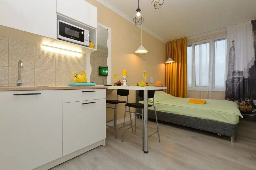 Квартира студия Malina Apartment рядом Крокус Экспо — отель с удобствами в Красногорске