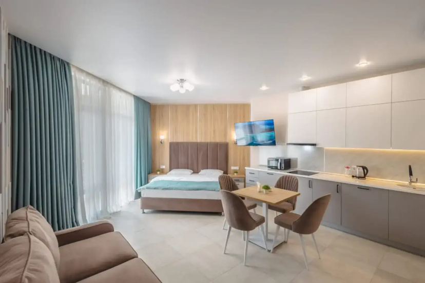Квартира Студия от УК Family Pride Apartments 1 этаж кв.6 — комфортный отель в Ялта