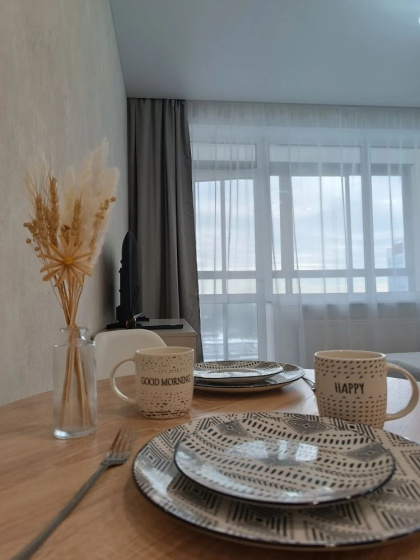 Квартира Уютная Студия 29 м² с Прекрасным панорамным Видом с 26 Этажа в Екатеринбурге — отель с удобным расположением в Екатеринбурге
