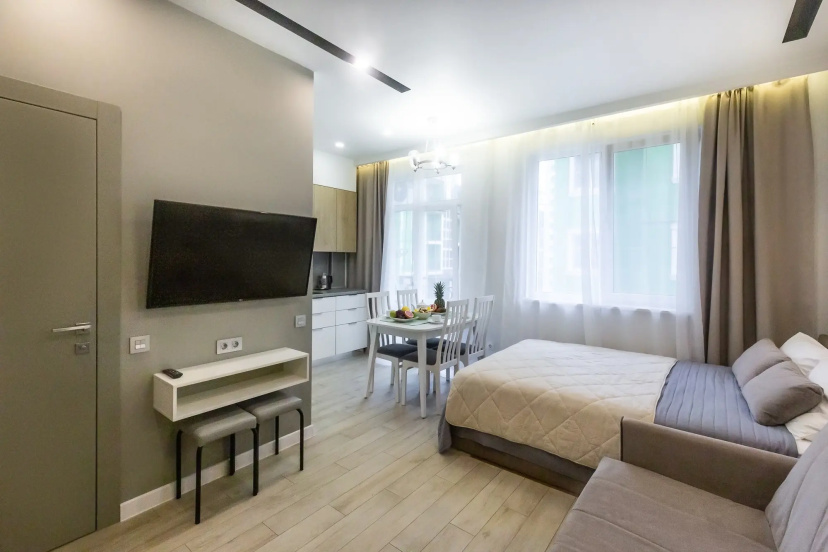Apartamenty Green Studio 1 — отель с удобствами в Сириусе