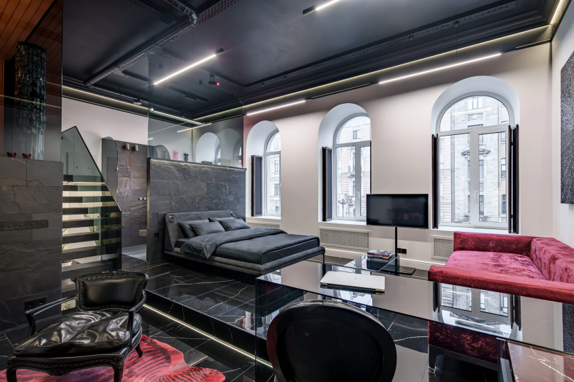 Апартаменты на Невском проспекте hth24 Apartments, авторский дизайн, сауна, камин — отель с удобствами в Санкт-Петербурге