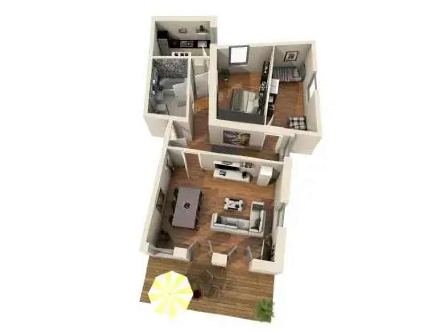 Villa Minna - Ferienwohnung 3 mit Balkon