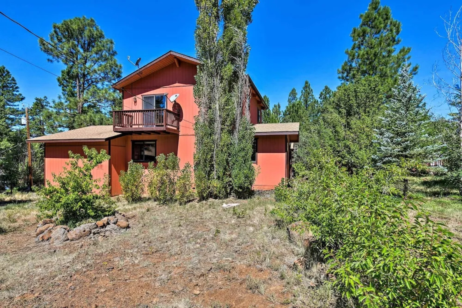 Fire Pit & Furnished Deck: Modern Munds Park Cabin