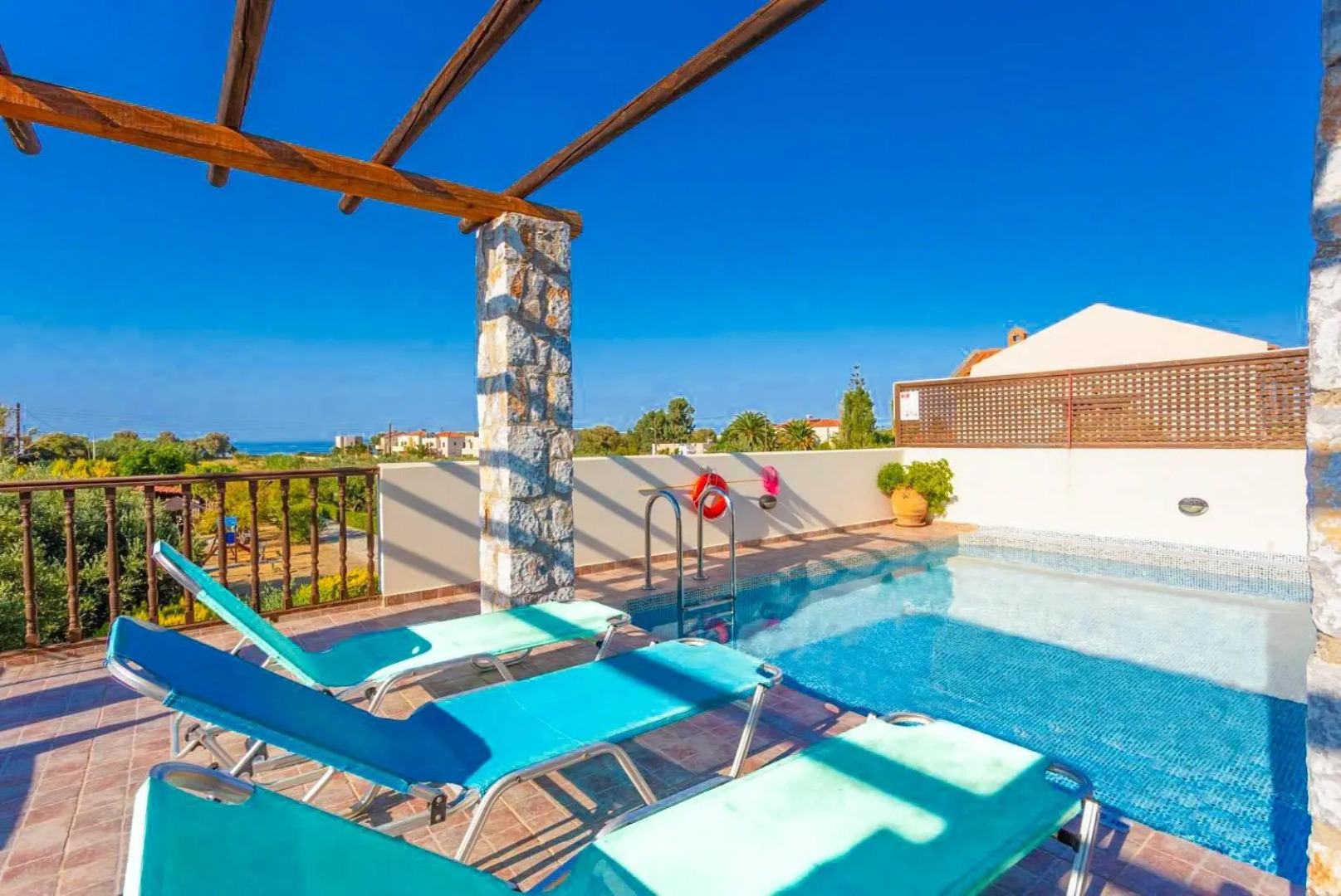 Villa Melina Private Pool Walk to Beach Sea Views A C Wifi Car Not Required - 1605