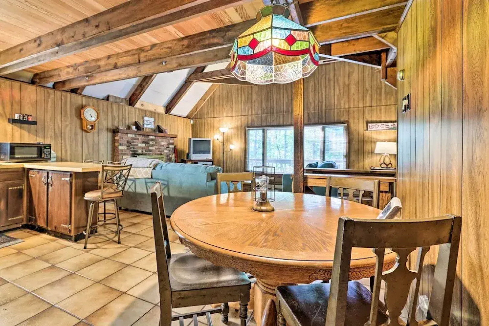 Game Room & Fire Pit: Tree-lined Pocono Lake Cabin