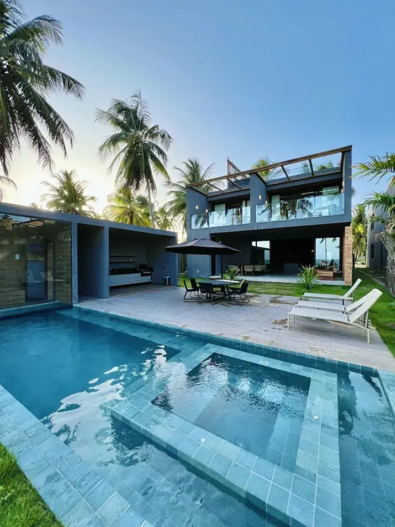 Casa Exuberante em Frente ao mar com 5 Suites