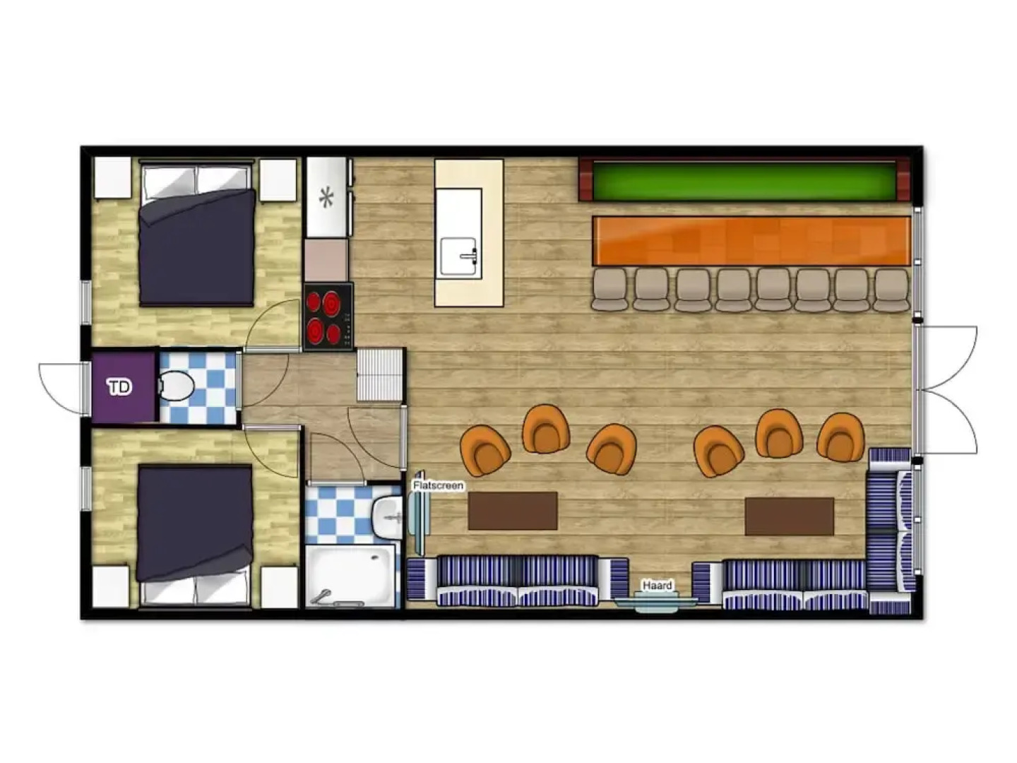 Cozy Accommodation in two Parts, by the Forest