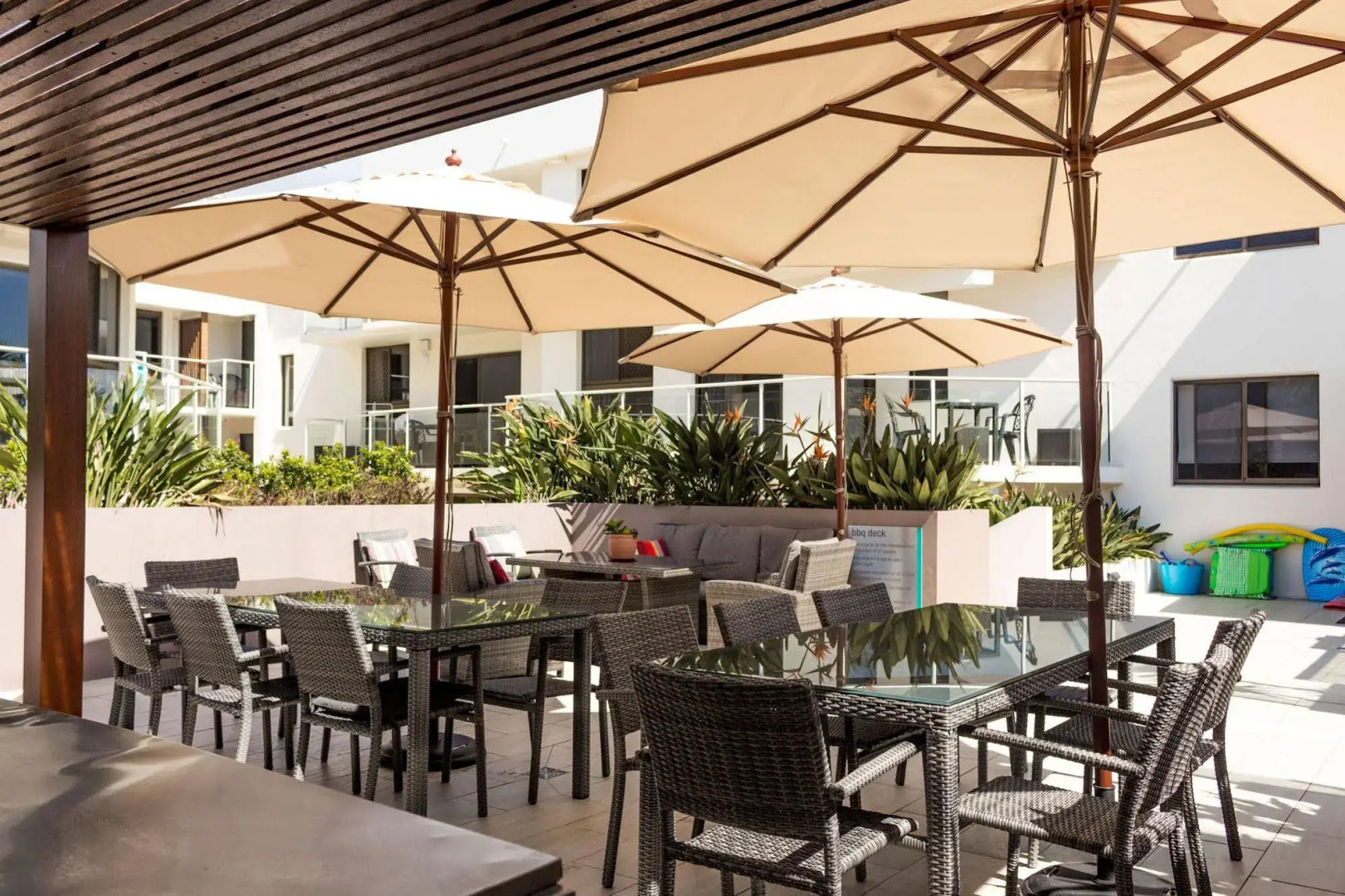 Bayview Beachfront Apartments, in town right on the beach