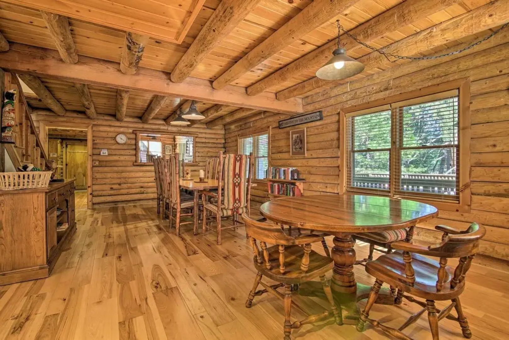 5 Mi to Hiking: Custom Cabin w/ Deck in Arnold!