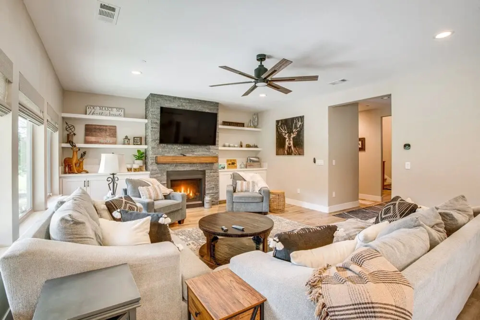 Game Room + Pool Access: Spacious Cabin in Arnold