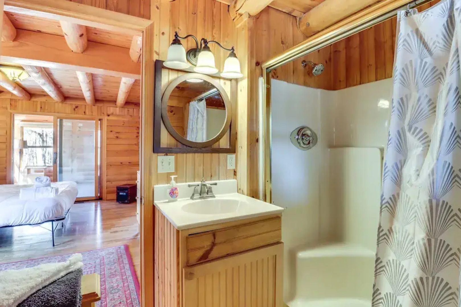 Private Hot Tub & Fire Pit: Log Cabin in Blakeslee