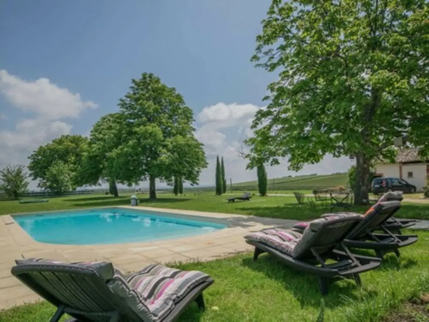 Modern Mansion With Swimming Pool, Terrace, Garden Furniture