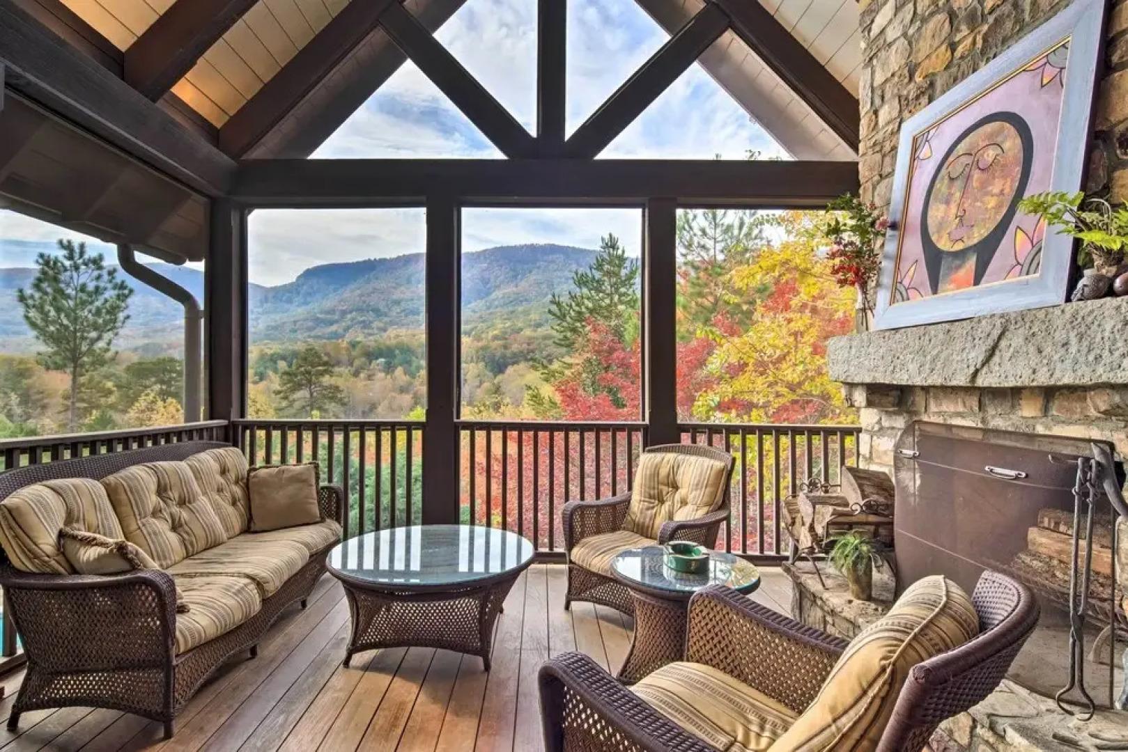 Pool & Mountain Views: Stunning Mill Spring Home!