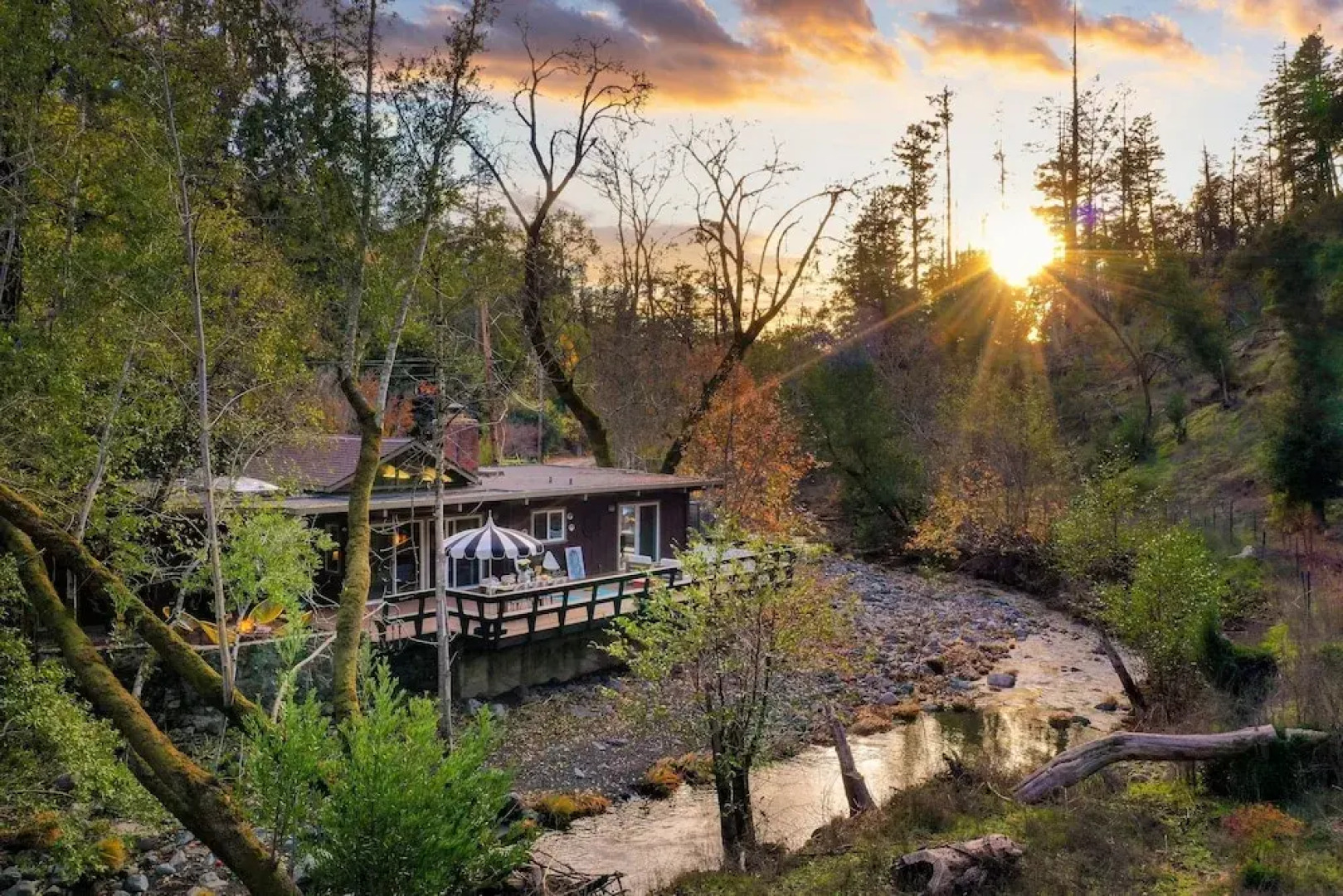 Sonoma Creek Haven Hot Tub Firepit Creekside Views Near Kenwood Wineries