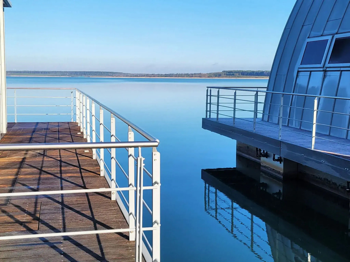 A holiday home in Geierswalde with a roof terrace