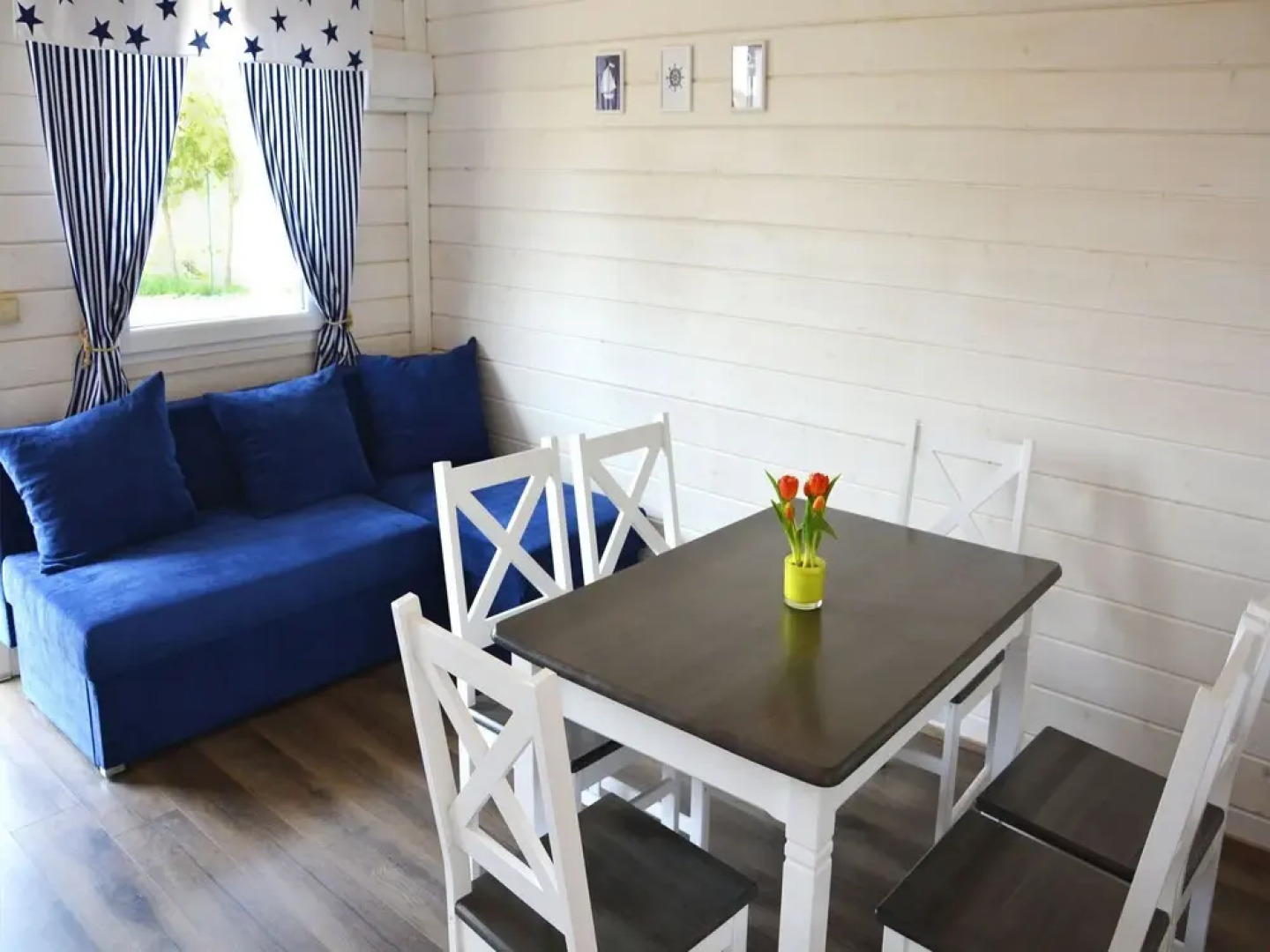 Detached holiday cottages located 200 m from the sea in a seaside village