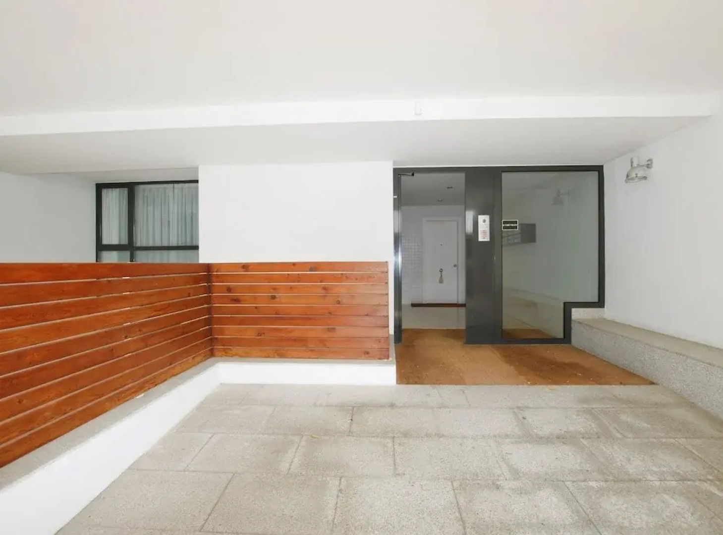 Blue fridge apartment