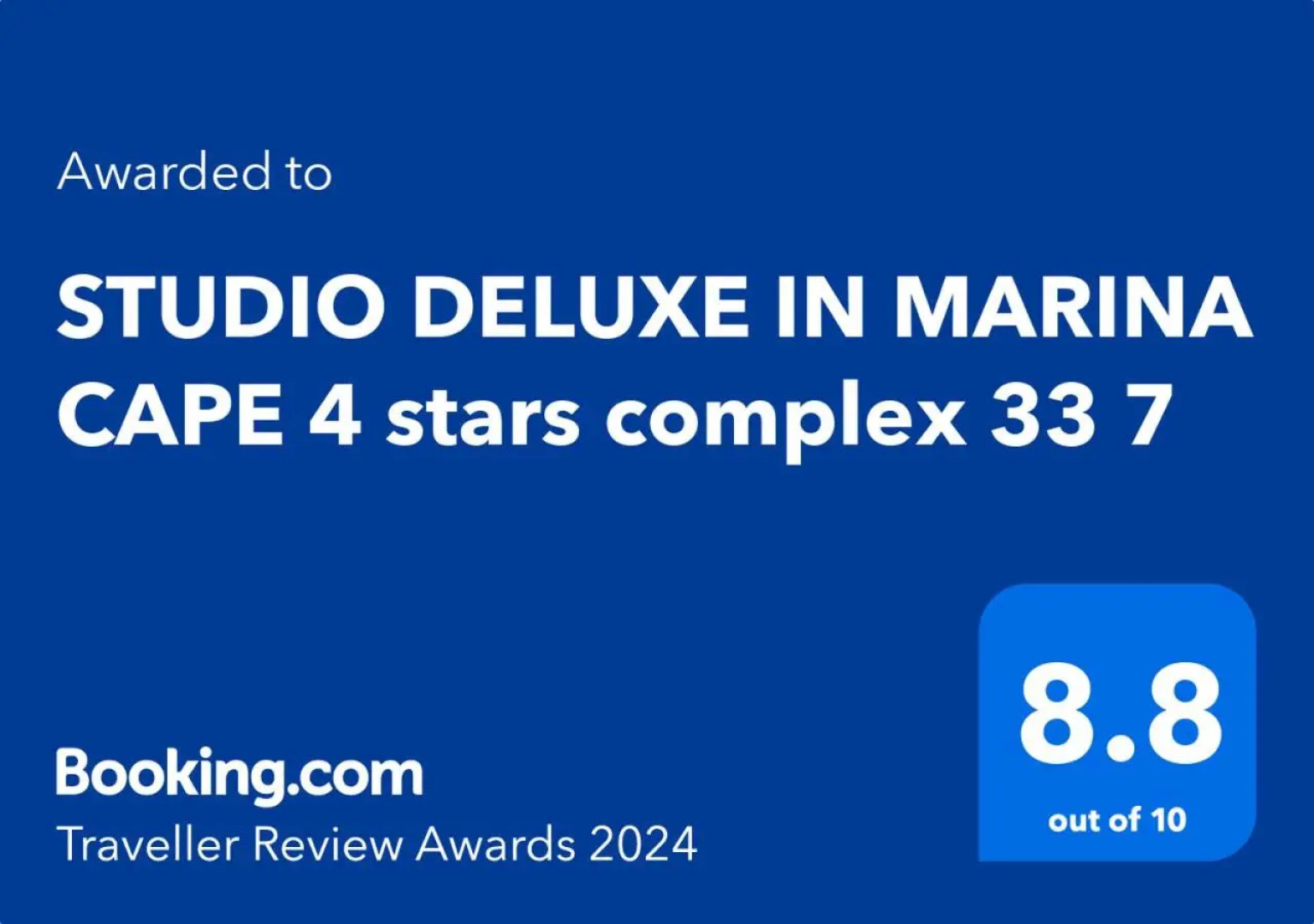 STUDIO DELUXE IN MARINA CAPE 4 stars complex 33 7