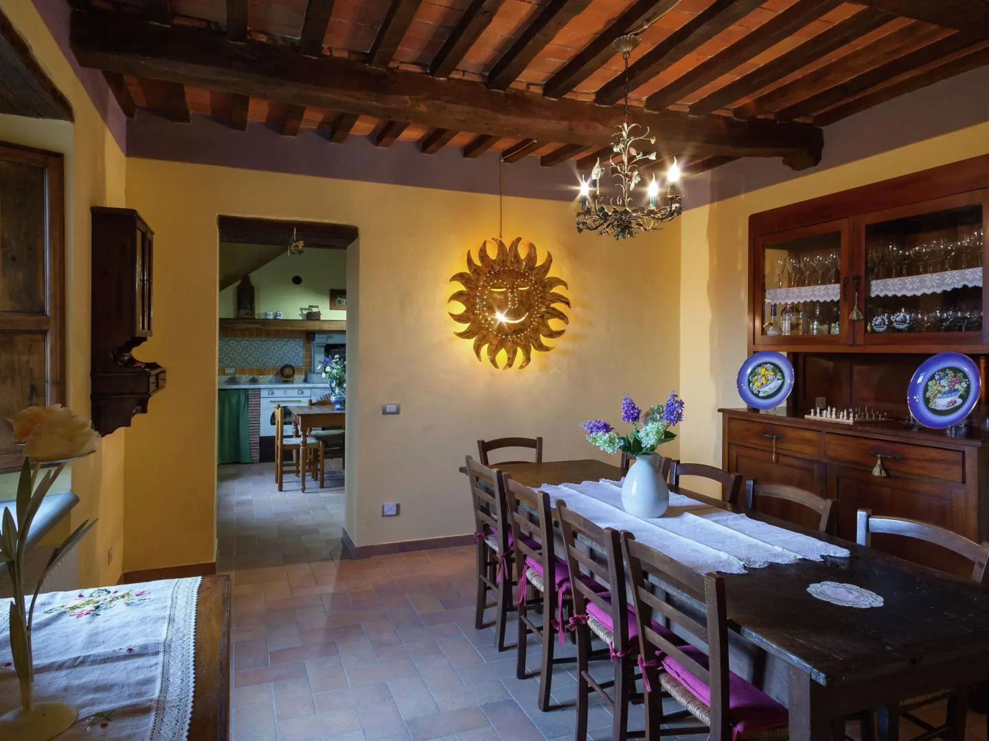 A nice rural house surrounded by hills and fields