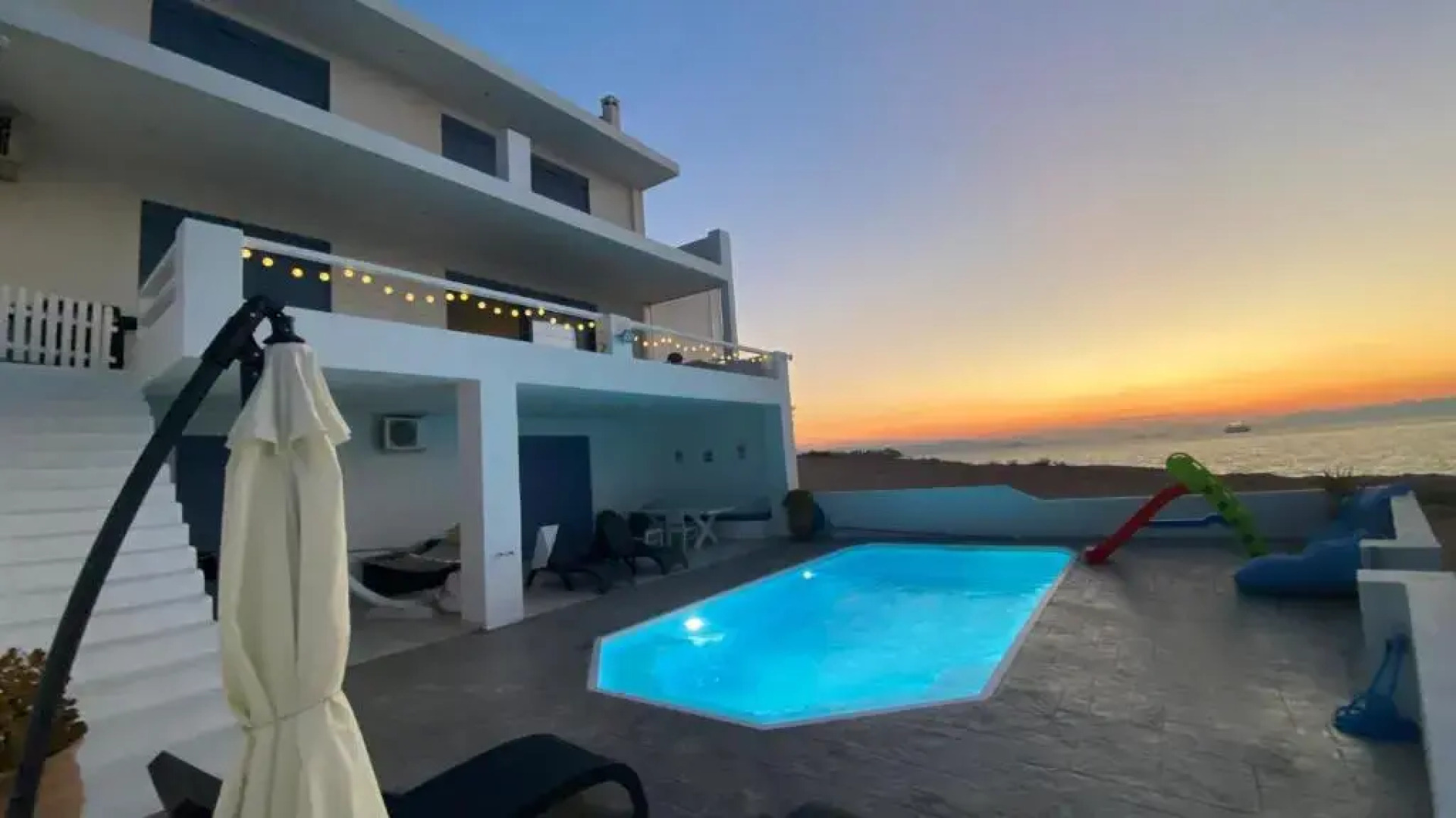 NV pool villa Aegina 1